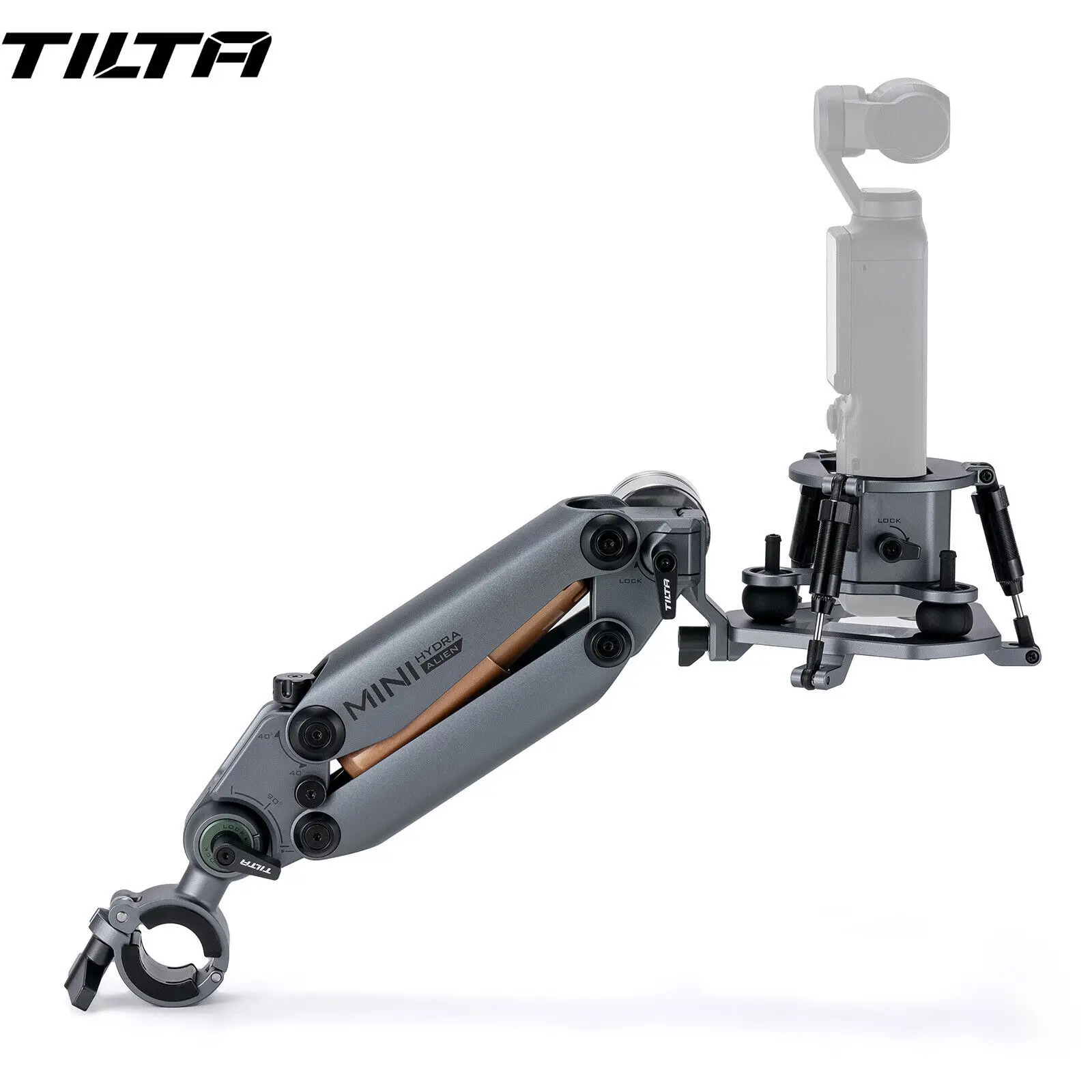 Tilta Hydra Alien Mini Biking Kit Shock Absorbing Arm Video Vibration Damping Head for DJI Action 3/4 Pocket 3 Insta360 X4 X3