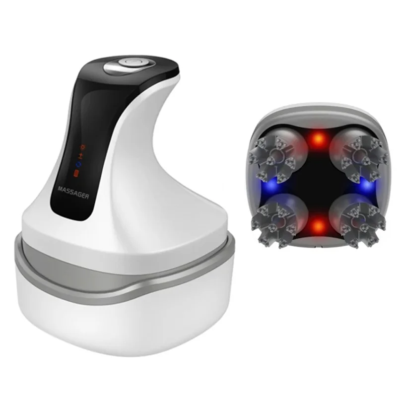 

4D Electric Scalp Head Massager Health Care Red Blue Light Therapy For Hair Growth Antistress Kneading Head Scratcher