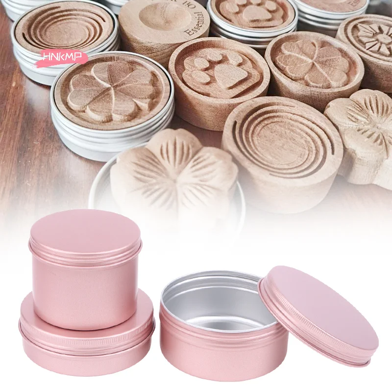 Refillable Cream Jar Tin 5-180ml Cosmetic Lip Balm Containers Nail Decoration Crafts Pot Screw Thread Empty Candles Box