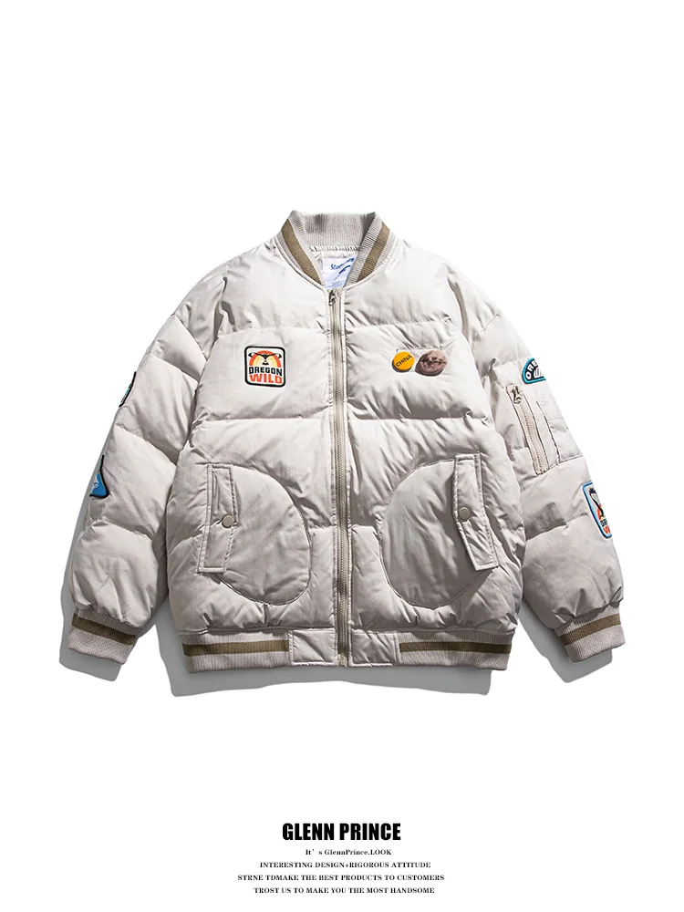 

GPstudio Japanese Style Streetwear Baseball Collar Workwear Cotton Jacket Men Winter Trend Thickened Flight Warmth Cotton Coat