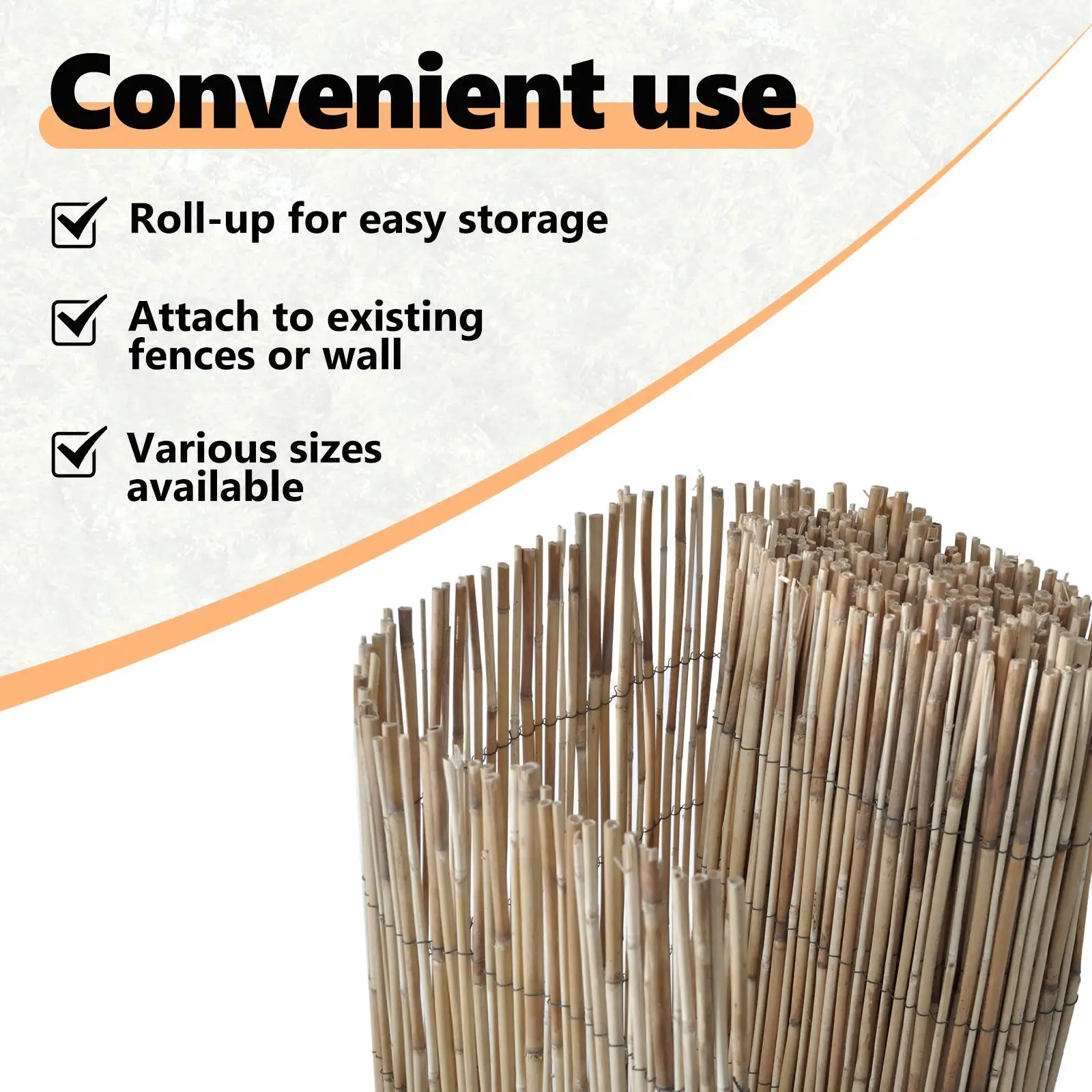 Garden Reed Fence Outdoor Screen Decor Natural Bamboo Material 118x55 Inch Garden Barrier Panel