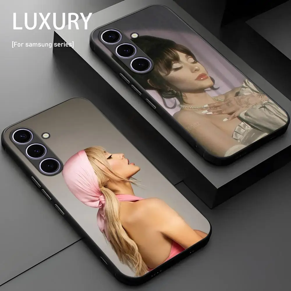 Fashion A-ArianA G-GrandES-S Phone Case For Samsung Galaxy S25 S24 S23 S22 S21 S20 Plus Ultra Note20 Soft Black