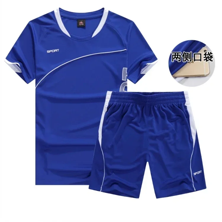 Conjunto de ropa deportiva para correr para hombre, ropa de manga corta para Fitness, baloncesto, tenis, fútbol, ropa de gimnasio de talla grande,