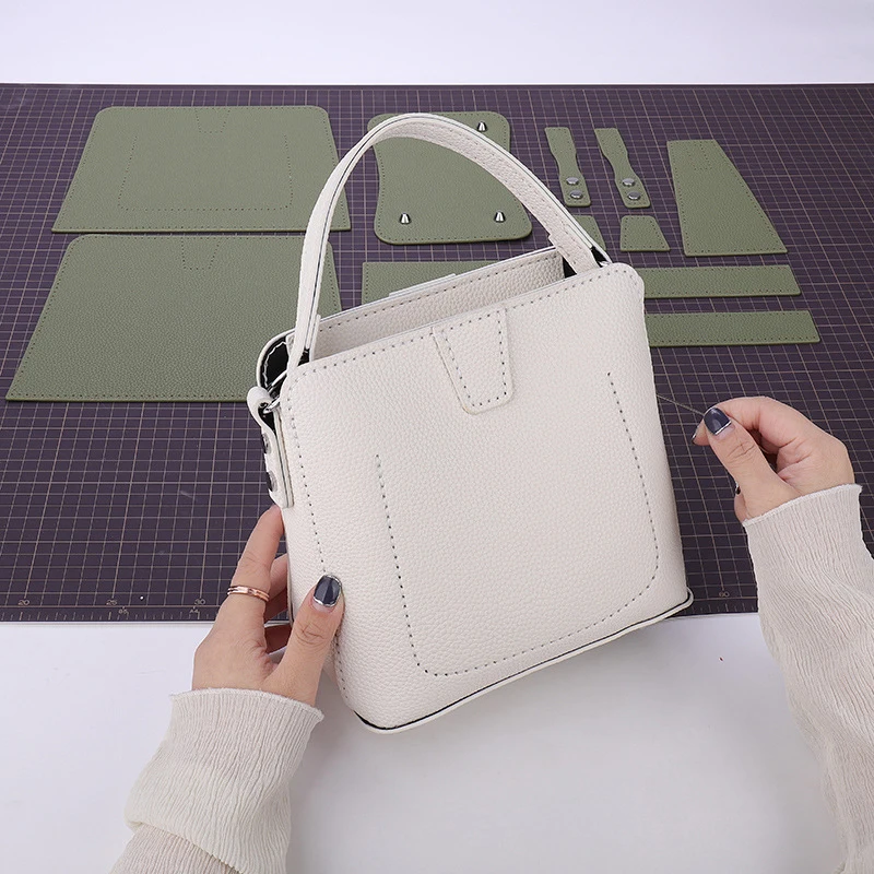 1Set Hand Stitching DIY Handbag Bag Kit Making Material Semi-finished Products Sewing Leather Craft Accessories