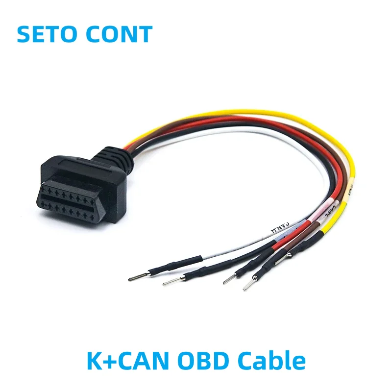 16 Pin Female Connector K+CAN Cable K Line and Can Line OBD2 Jumper Tester OBDII Diagnostic Cable for Motorcycle Automobile Cars