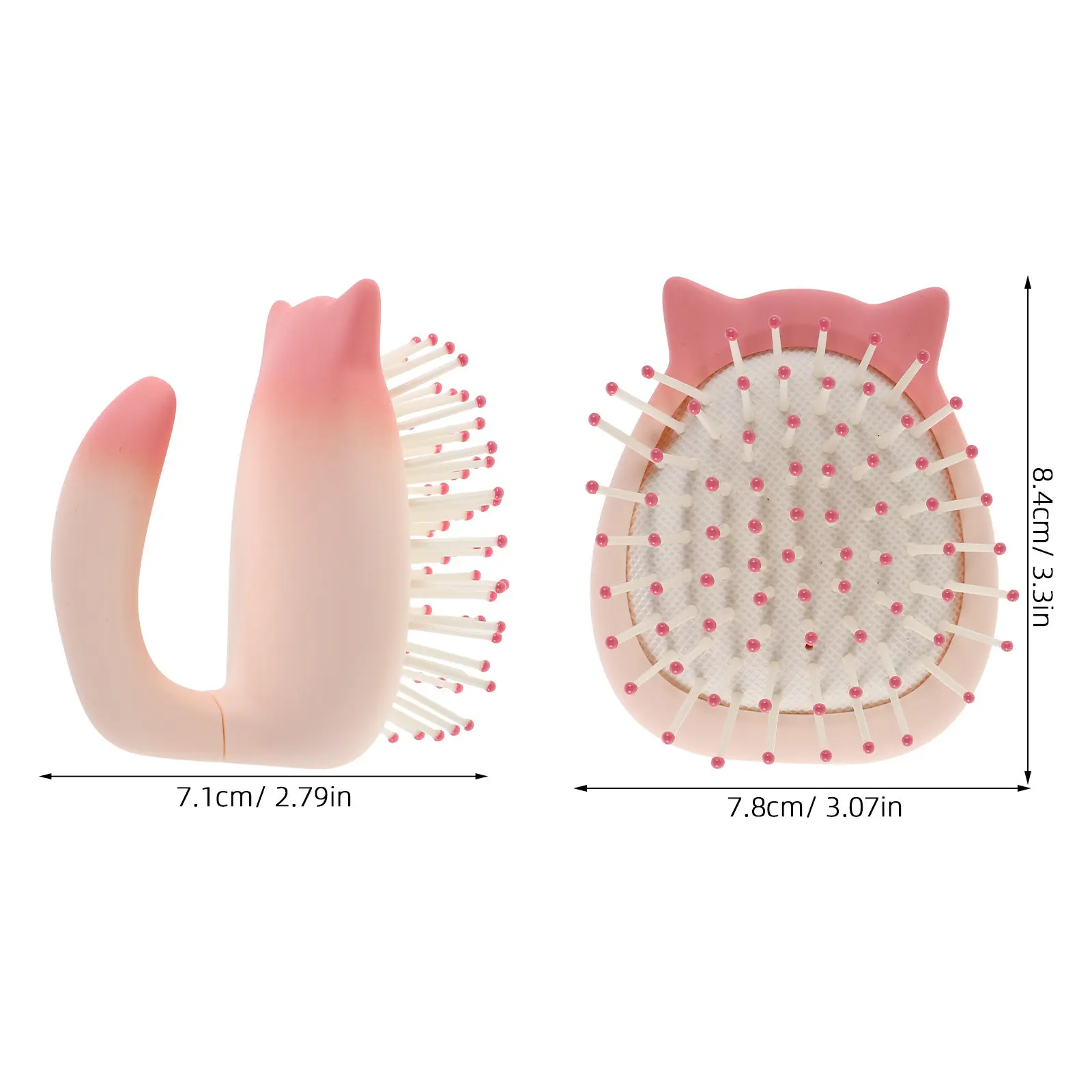 Portable Comb Mini Cushion Hair Brush Small Detangler Kids Travel Soft Bristles Anti Static Toddler Cute