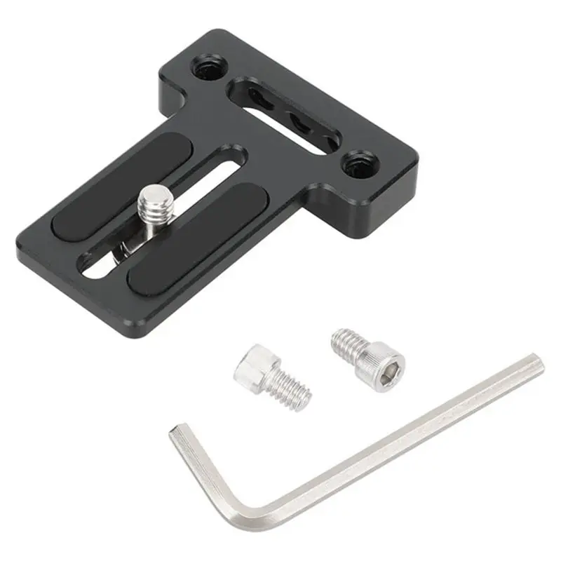 【SURPISE】For On-Camera Monitor Cage Rig Mounting Plate With Aluminum Top/Bottom Frame Featuring Mounting Slots& 1/4