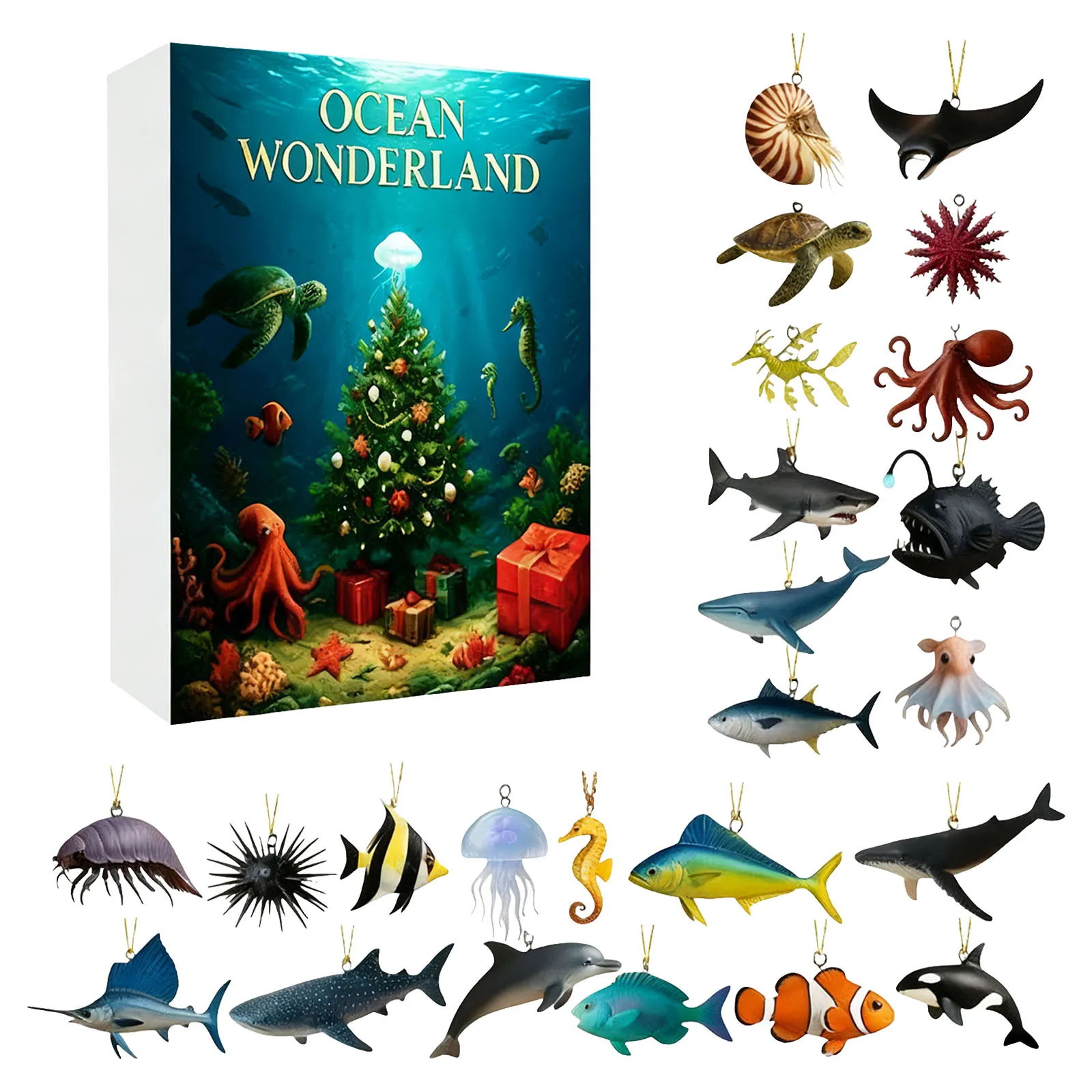 จี้นาฬิกาจับเวลาแบบออโต้ไพลอต ปฏิทินนับถอยหลังวันคริสต์มาส ลายกายวิภาคศาสตร์ พร้อมหม้อตุ๋นขนาดเล็ก 24 ใบ พร้อมตัวตั้งเวลา