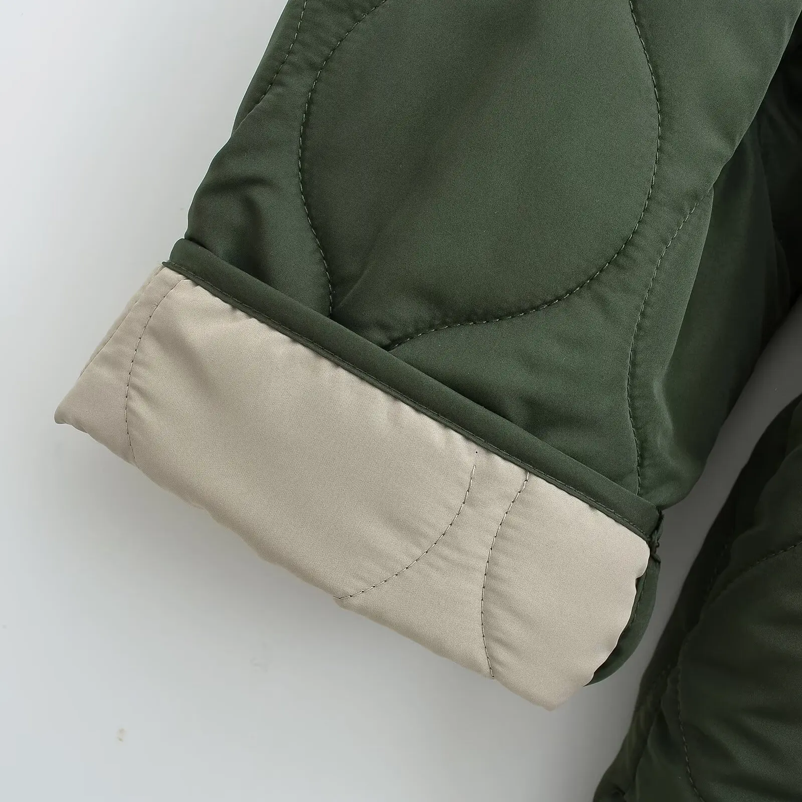 

JNLEAOG Spring New Women's Faion Loose Cotton Jaet Coat Polyester Fabric Zipper Design V-Ne Long Sve Regular Fit