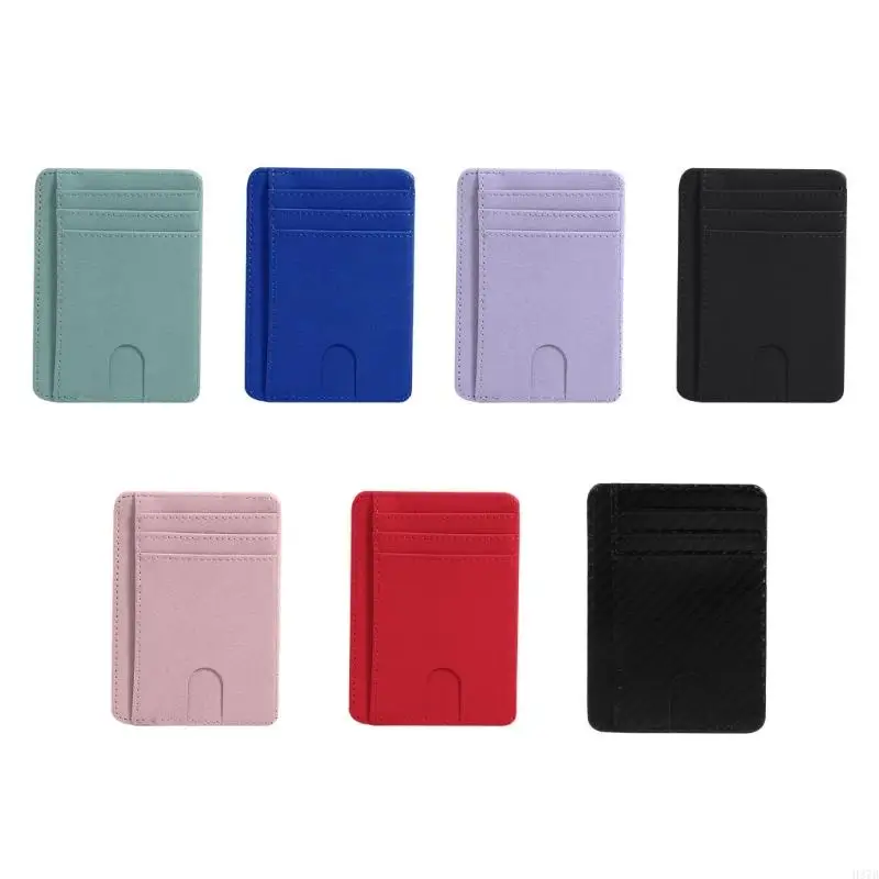 

H37D Card Holder Men's Women's Wallet PU Leather RFID Blocking Business Cards for Cas