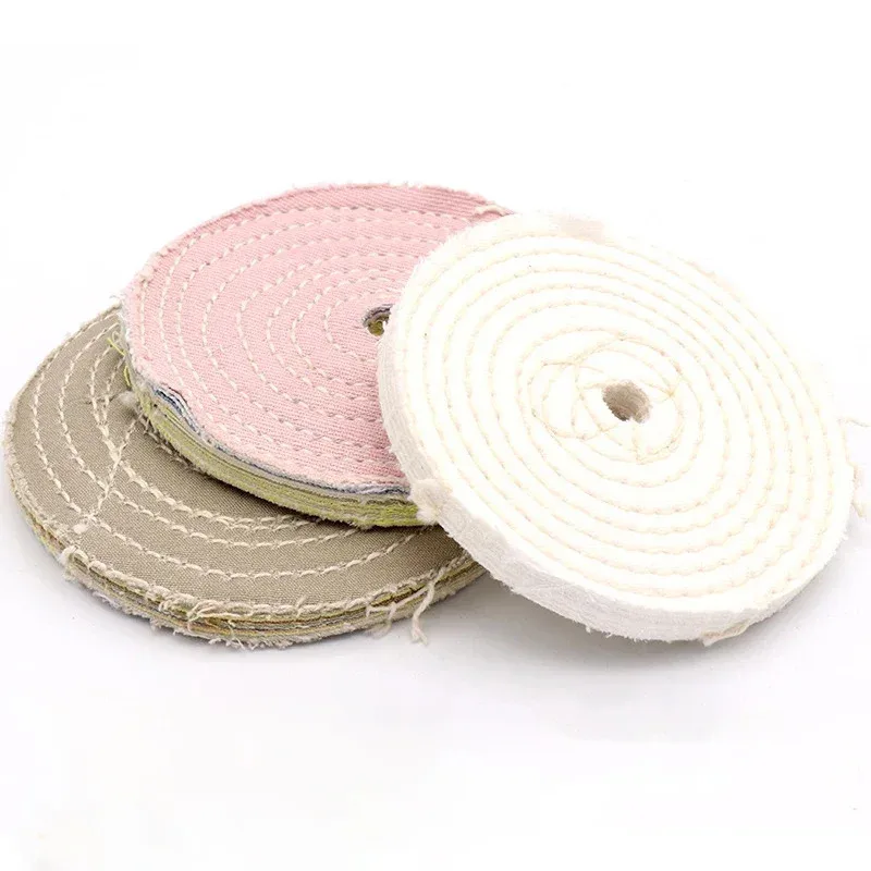1Pcs 4/5/6/8/10/12 Inch Cloth Buffing Wheel Cotton Polishing Wheel For Jewelry Metal Mirror Polishing Abrasive Tool