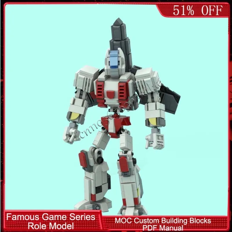 439 PCS Brickheadz Sky Assault MOC, Blocos de Construção Modulares Personalizáveis, Brinquedo Educativo de Tecnologia para Crianças, Presente de Montagem para Meninos