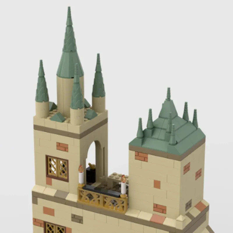 Popular filmes mágicos modelo moc tijolos de construção castelo sala de aula tecnologia blocos modulares presente brinquedo natal diy conjuntos montagem