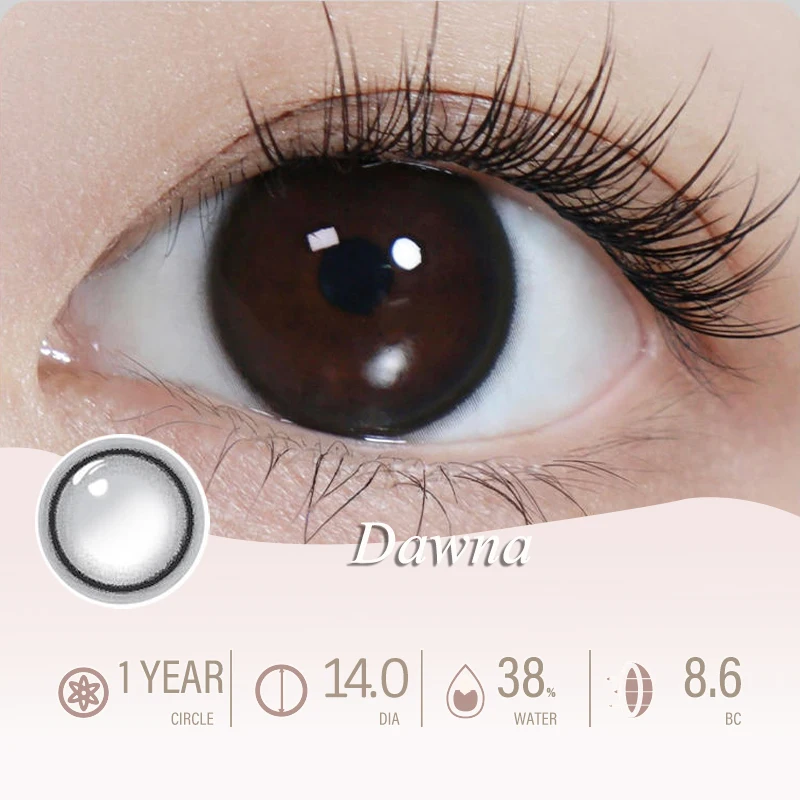 VisualClick 1Pair [Normal ~ -8.00] Graded Colored Contact Lens for Eyes Natural Contact Lenses Degree Contact Lens Diopter Lens