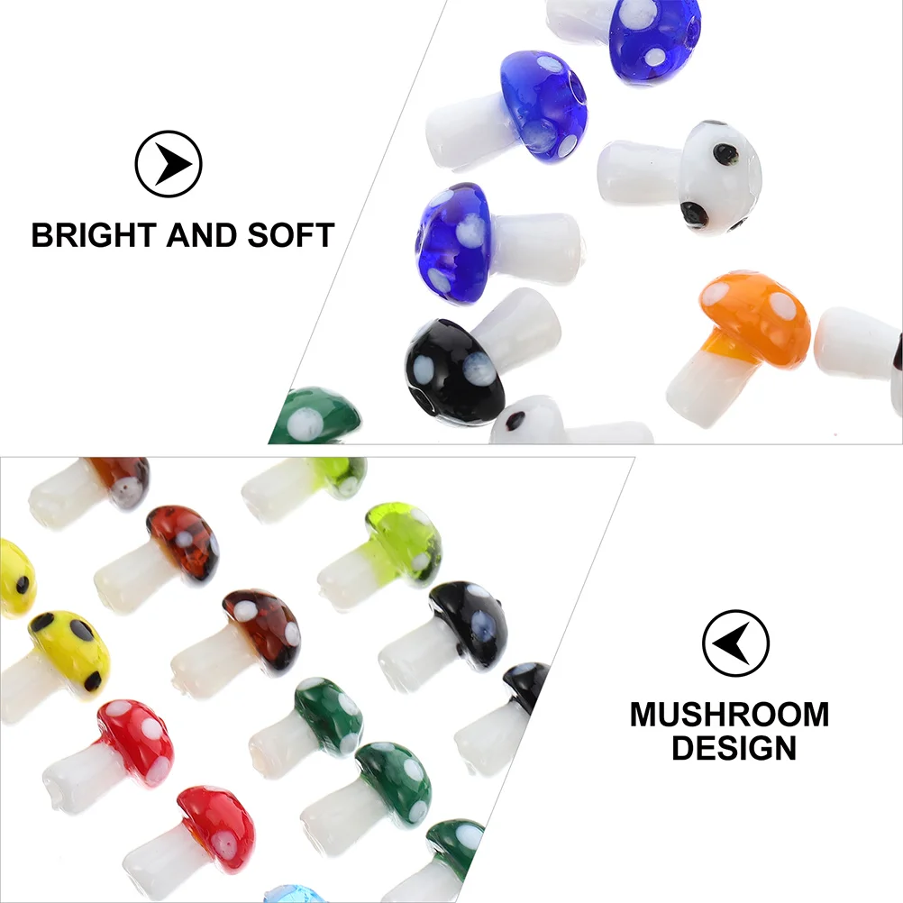 

20pcs Colored Mushroom Accessories Small DIY Pendant for Necklace Bracelet Earring Hanging nament Jewelry Making