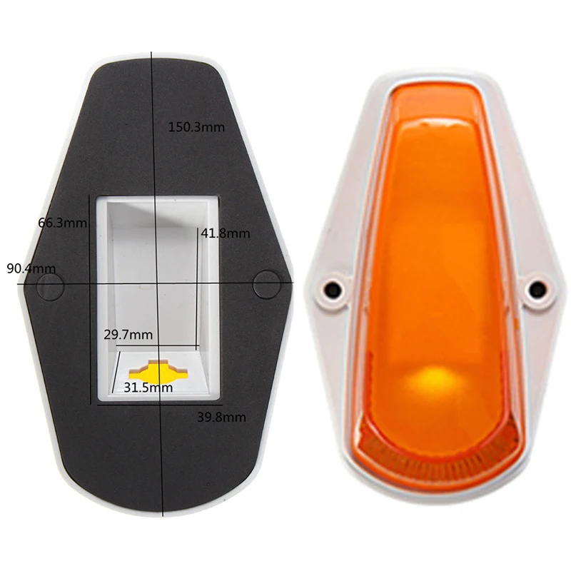 5Pcs Car Cab Roof Marker Lights Clearance For Ford Truck SUV T10 Running Lamps Lens Lamp Amber Car External Lights