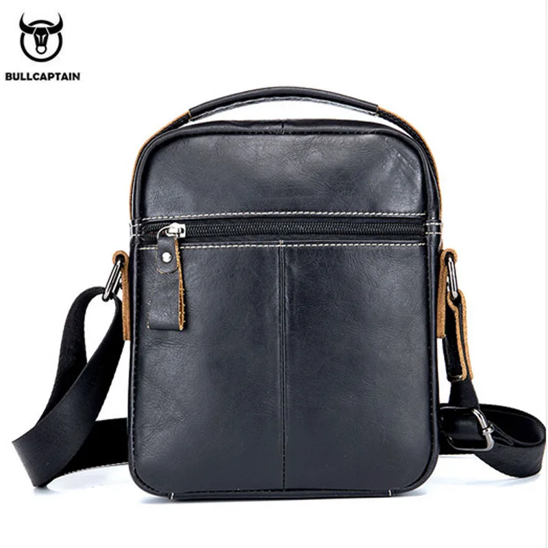 Imagem -02 - Bolsa Mensageiro Masculina de Couro Legítimo Bullcapitão Bolsa Casual de Crossbody Bolsa de Mão Masculina de Negócios Bolsa de Ombro de Marca para Presente