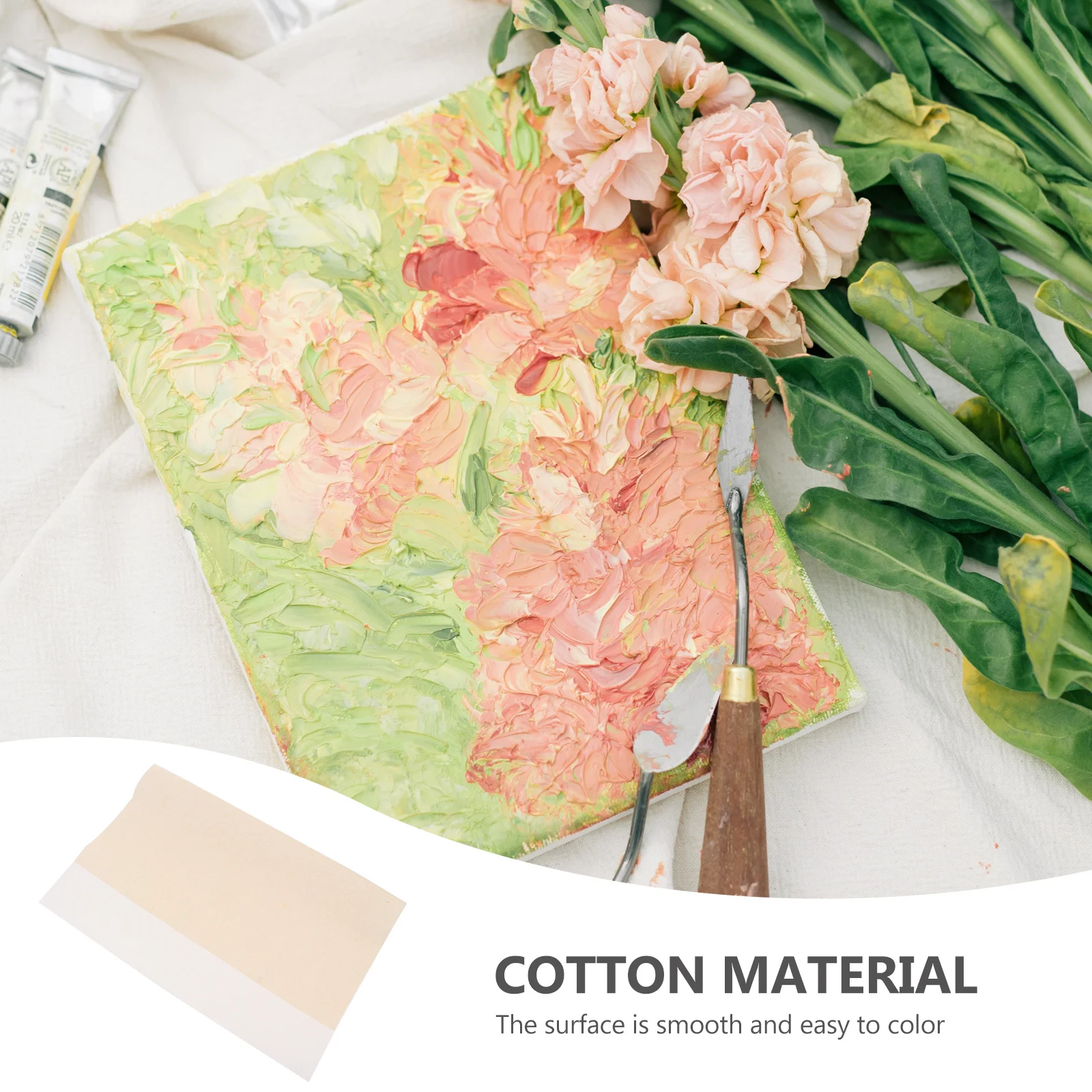 

5 Sheets Blank Oil Painting Canvas Adjustable Size Cotton Material Easy to Color for Drawing Painting DIY Art Supplies