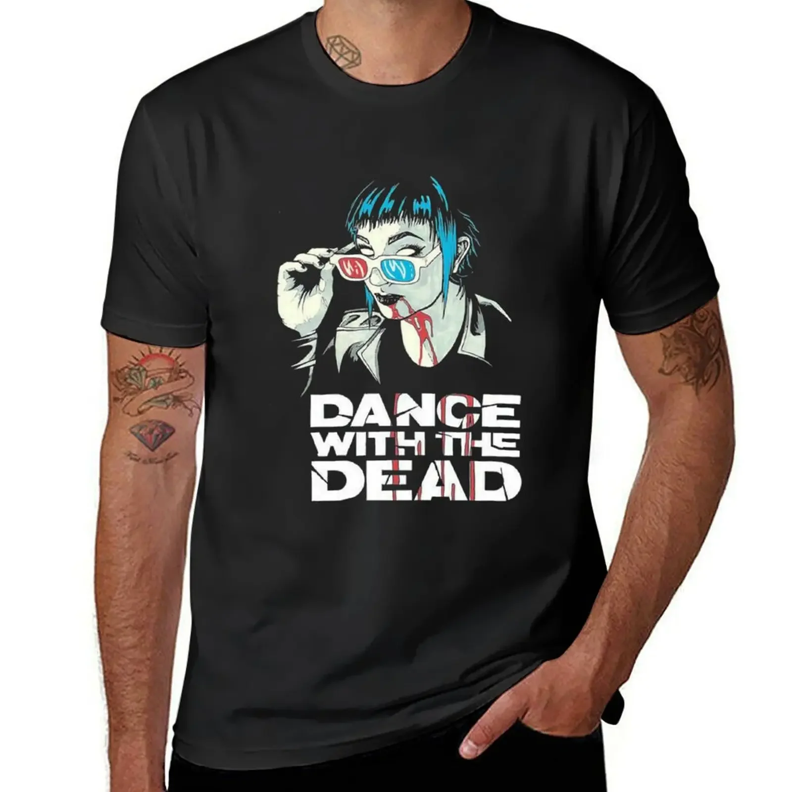 

NEW Dance with the dead album pain0 band0 T-Shirt croswit shirt man korean fashion anime clothes T-shirts man anime shirts men