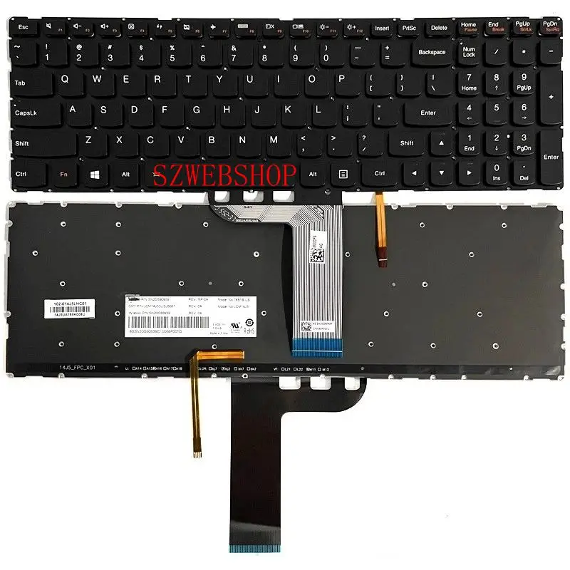 

New Laptop For Lenovo IdeaPad 700-15ISK 700-17ISK Laptop US English keyboard Backlit