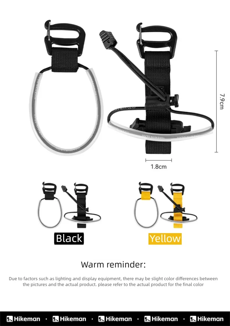 Wanderstock-Befestigungsriemen, Rucksack-Zubehör, einfache elastische Schlaufe, schnelle Installation, keine Demontage, Outdoor-Camping-Trekkingstockhalter – Detail 11