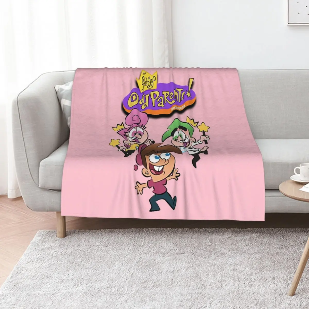 Fairly Oddparents Throw Blanket Luxury Brand Hairy Furry Large for sofa Thermals For Travel Blankets