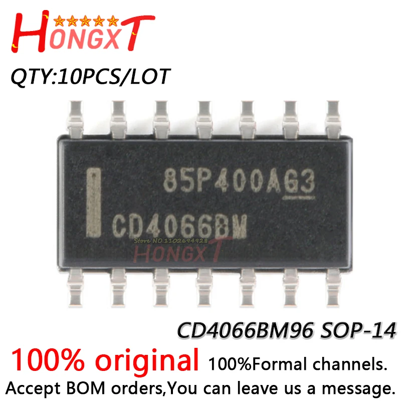 10 piezas, 100% nuevo, CD4066BM96, SOP-14.Chipset