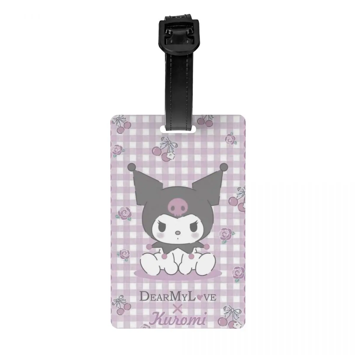 

Мультфильм Kawaii Kuromi багажная бирка, чемодан, пластиковый держатель для дорожных аксессуаров, багажная бирка, идентификационная адреса, портативная дорожная этикетка, подарки