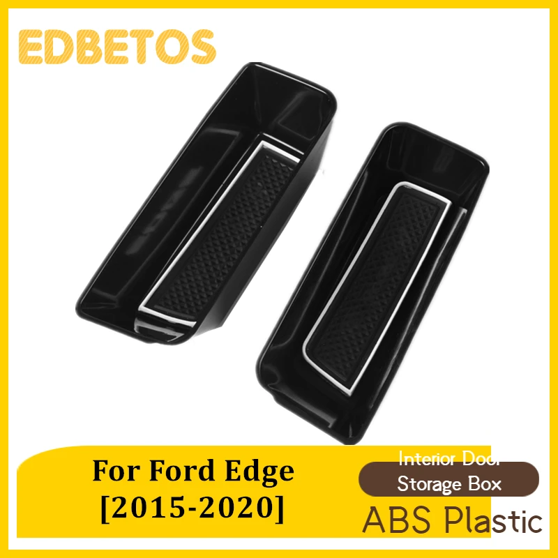 

Front Row Door Side Storage Box For Ford Edge 2015 2016 2017 2018 2019 2020 Armrest Container Door Organizer Handle Pocket