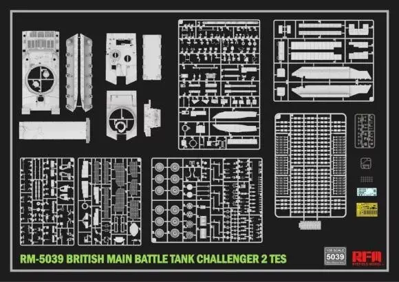 Rye Field Model RFM RM-5039 1/35 British Main Battle Tank Challenger 2 TES - Scale model Kit