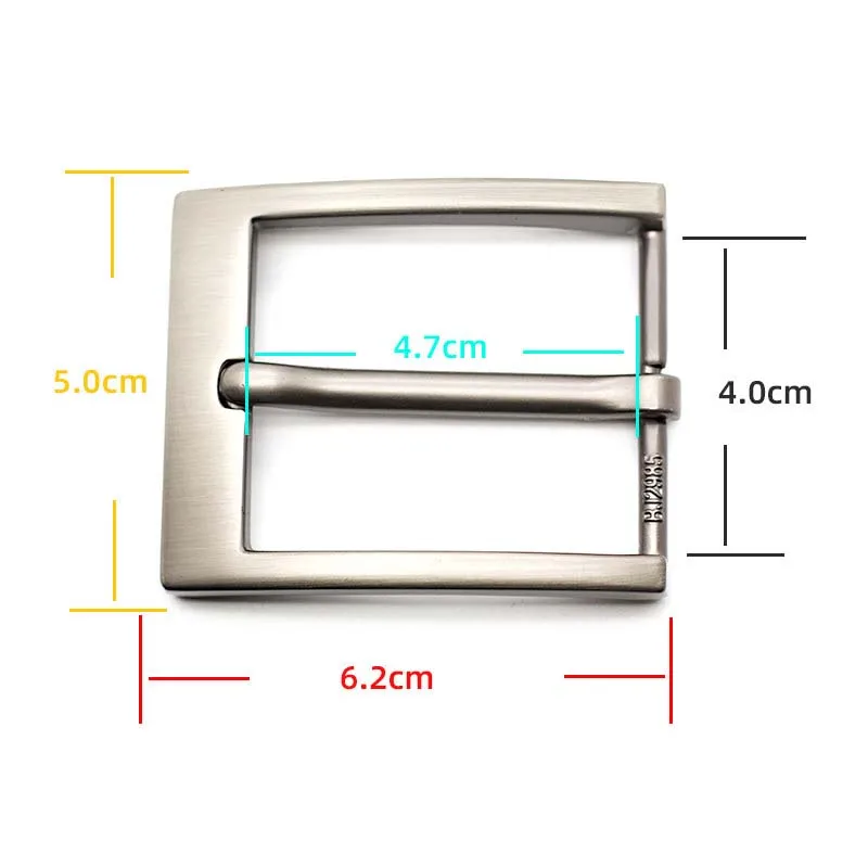 40mm Metal Pin Belt Buckle for Men DIY Leather Crafts Waistband Head Jeans Decor Hardware Accessories