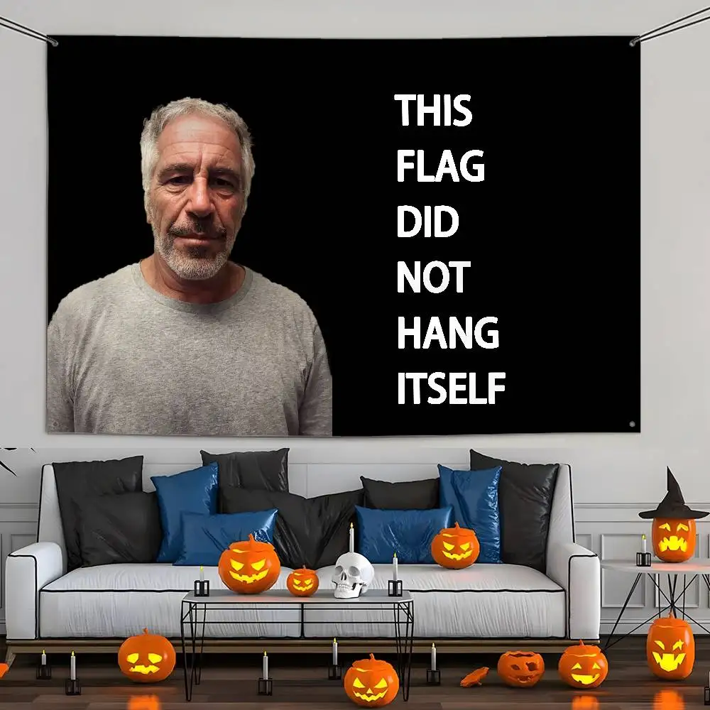 اقتباس مضحك جيفري إبستين العلم أعلام مخصصة الجدار الشنق نسيج في الهواء الطلق ديكور العلم خلفية بطانية