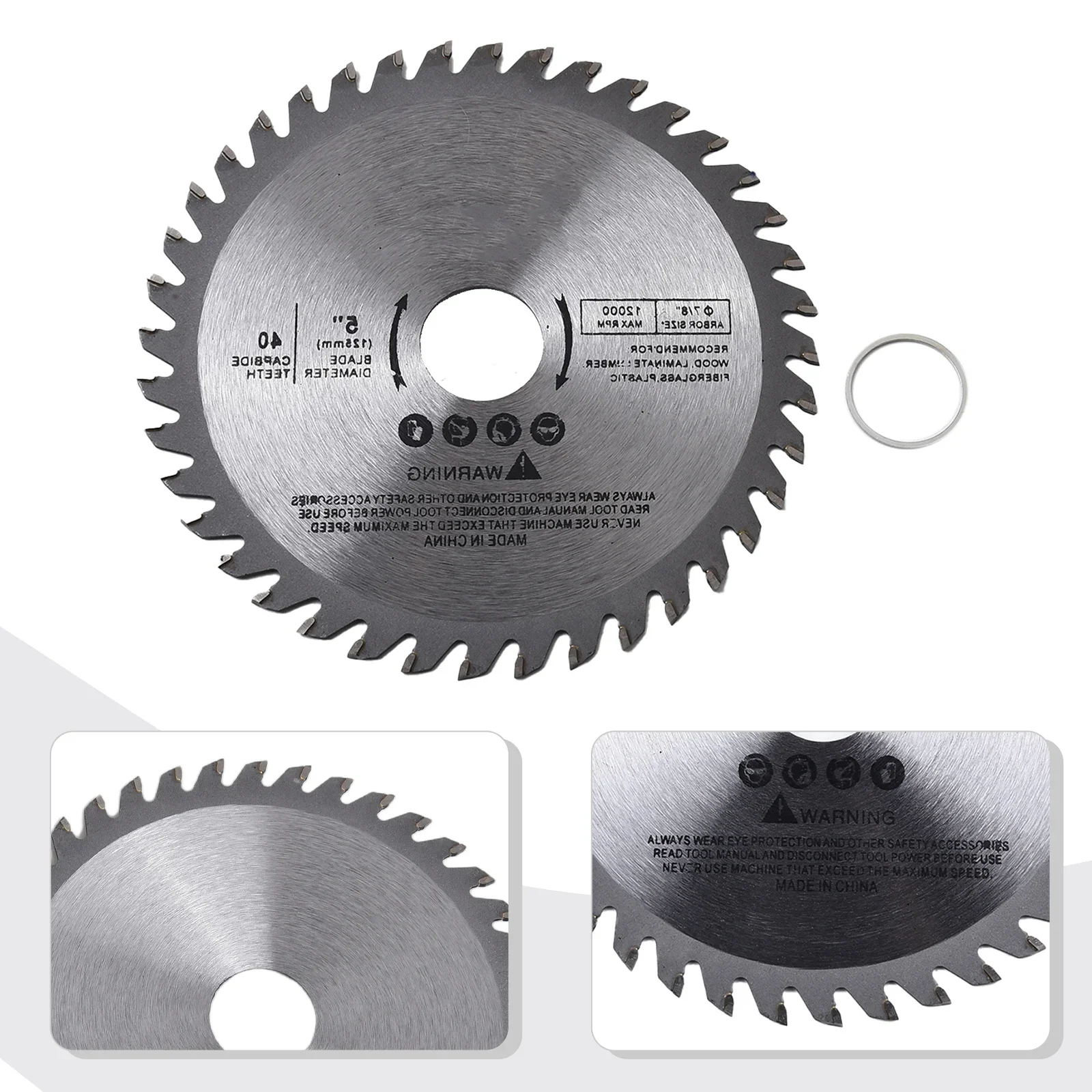 Tischsägeblatt-Trennscheibe für oszillierende Werkzeugzubehör mit Holzkarbidspitze, 40 Zähne, maximale Drehzahl, 12.000 Lochdurchmesser, 22,23 mm