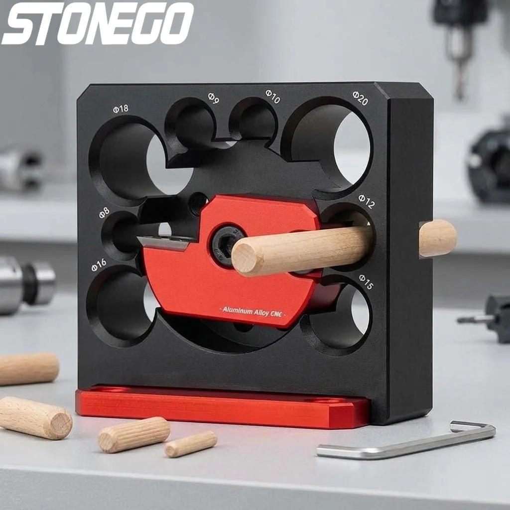 Adjustable Round Bar Drilling Milling Tool with Carbide Inserts 8-20mm 8 Holes Electric Woodwork Tenon Cutter Drill