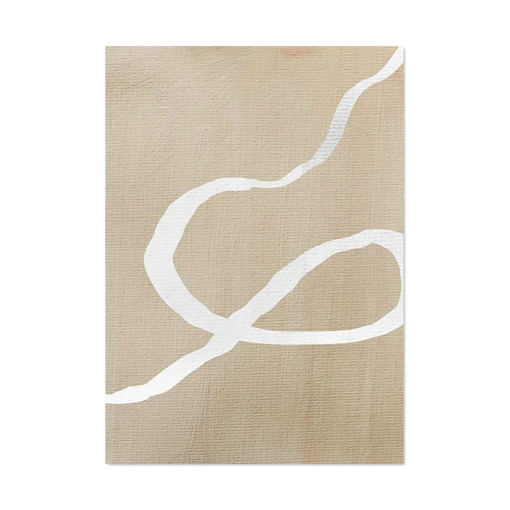Abstract Line Beige White Boho Posters Wall Art Canvas Painting Prints Pictures Modern Living Room Interior Home Decoration