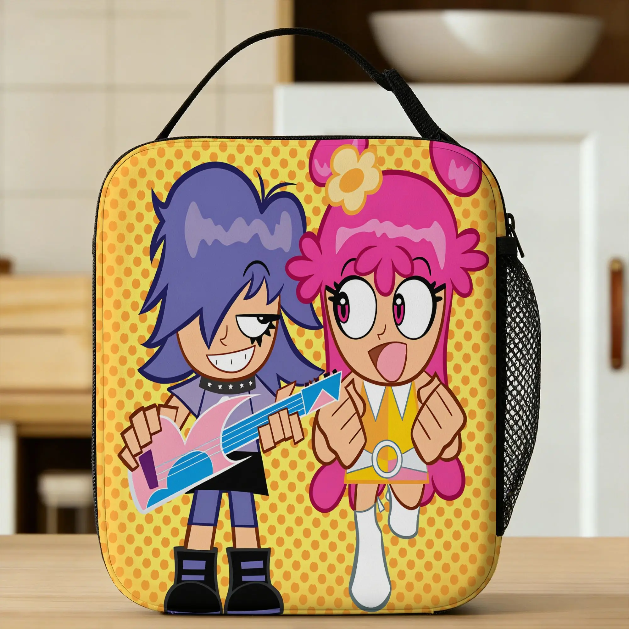 Hi Hi Puffy AmiYumi Lunch Bag  Casual Lunch Box Office Portable Insulated Tote Food Bags For Child Oxford Designer Cooler Bag