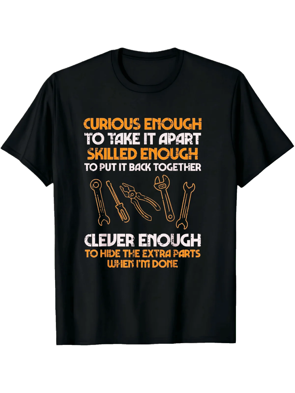 Funny Mechanic T-Shirt, Curious Enough To Take It Apart Car Humor Auto Mechanic Short Sleeve Shirt, Tee Shirt For Boyfriend Husb