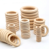 1-30pcs Natural Solid Wood Teething Ring Wood Lead Free Bead For DIY Pacifier Chain Handmade Connection Pendant Accessories