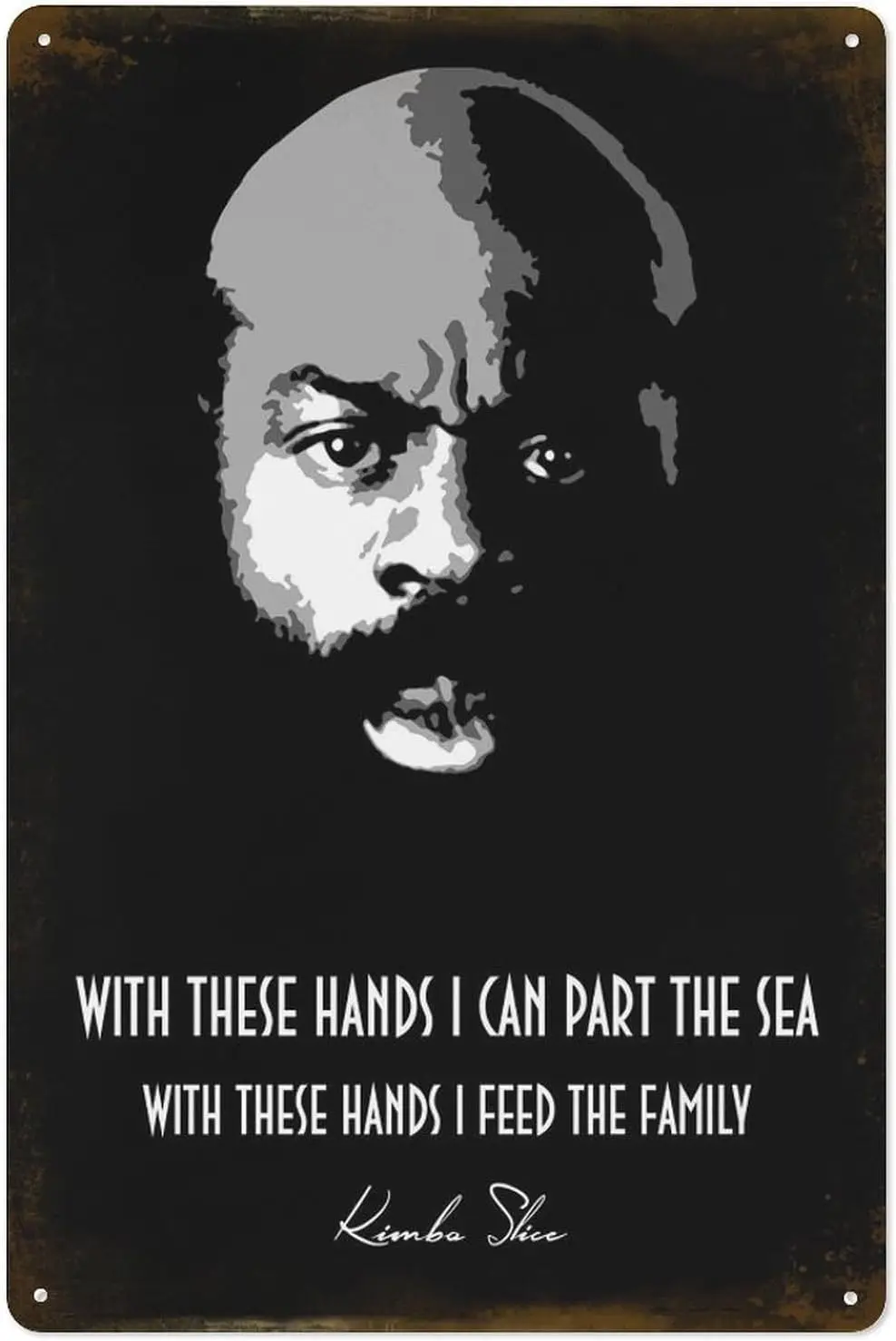 Kimbo Slice Metal Tin Sign Poster 8”×12” Painting Sign Funny Wall Vintage Art Decor Retro Plaque For Home Bar Pub Club Cafe Deco