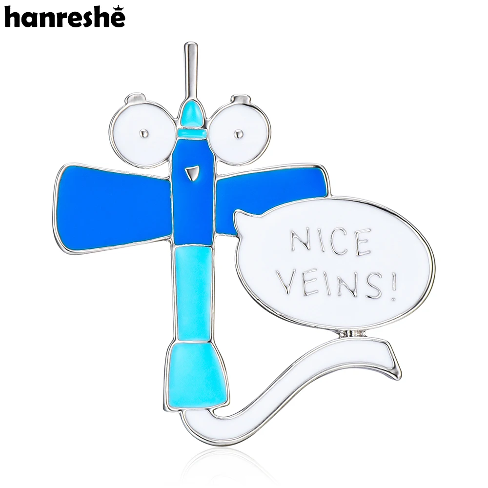 Hanreshe Veins Enamel Brooch Medical Emergency Department Jewelry Lapel Backpack Pin Badge for Doctor Nurse Gift