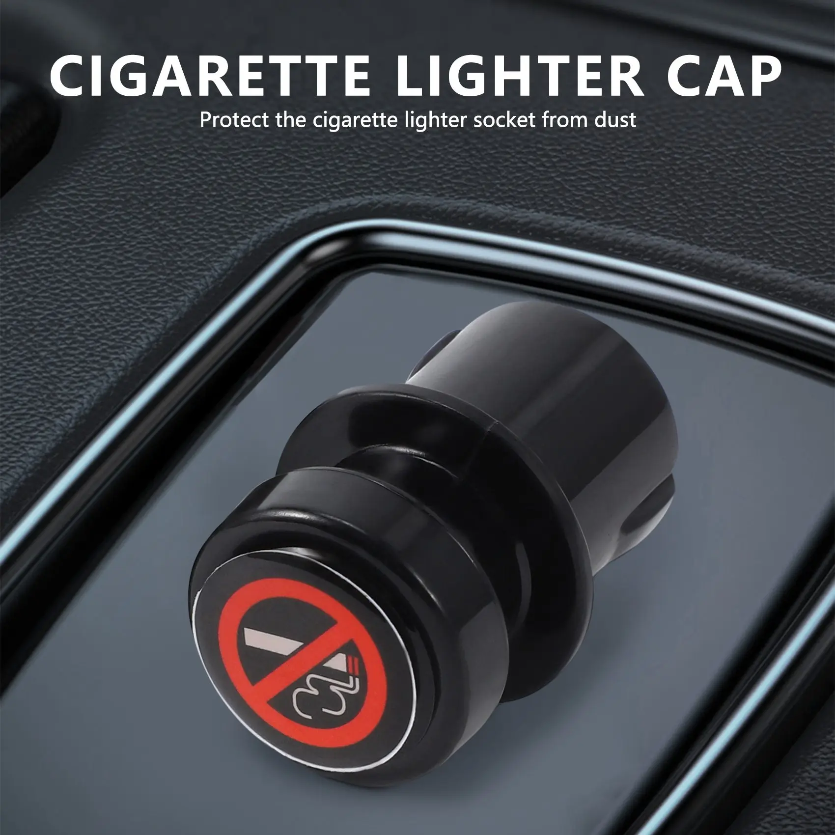 New Cigarette Lighter Socket Cover Cap 2 Pack, Universal Waterproof Dustproof Plug For Car Power Outlet Prevent Children From Pu