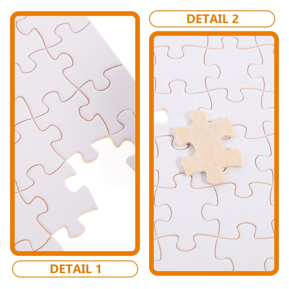 

5 Sheets Sublimation Puzzle Wood Blanks DIY Heat Transfer Puzzle Piece for Personalized Photo Transfer Gift Sublimation Puzzles