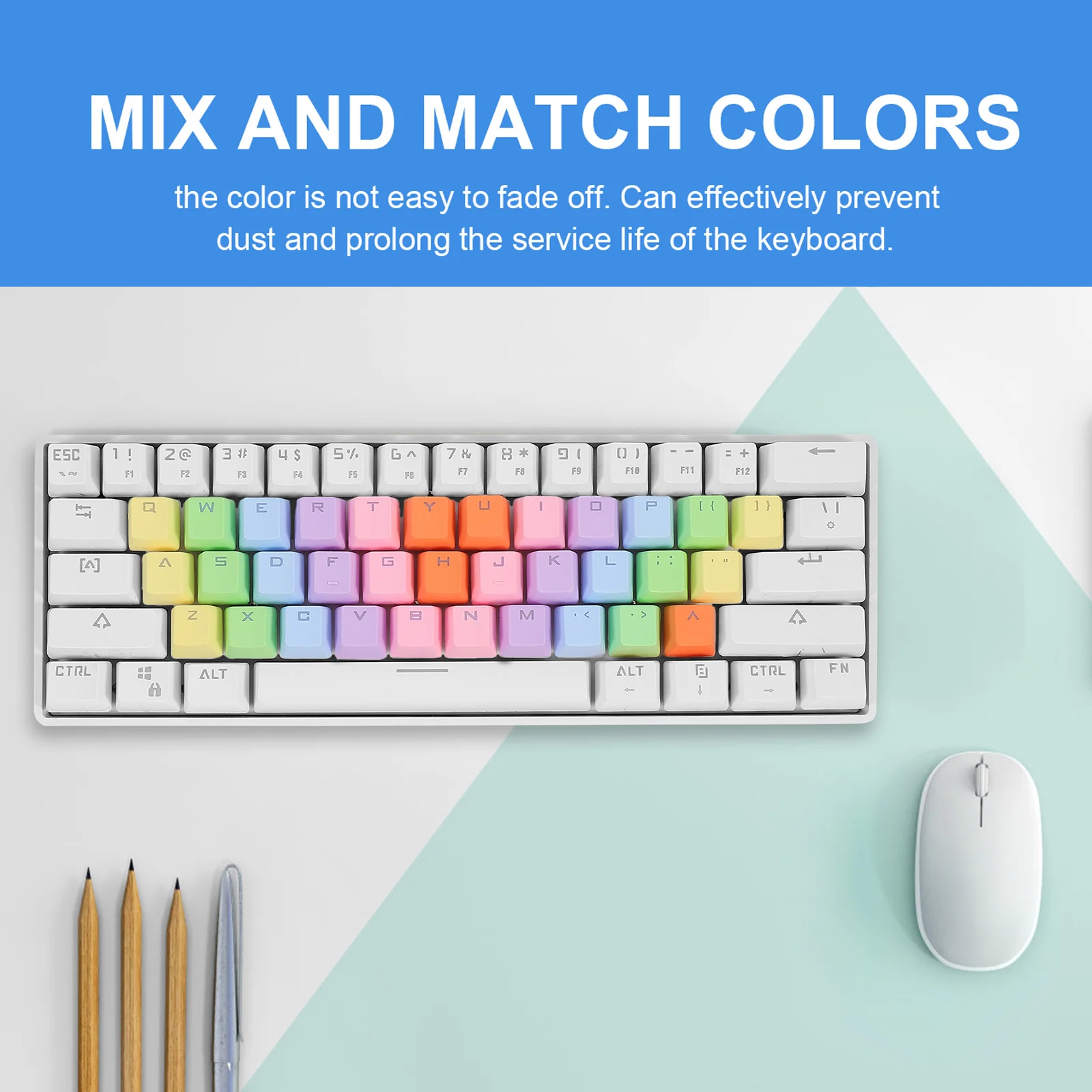 

1 Set Mechanical Diy Kit Durable Colorful Replace Chic Keycaps For Mechanical Keyboards Keyboard Accessories Keyboard Decor