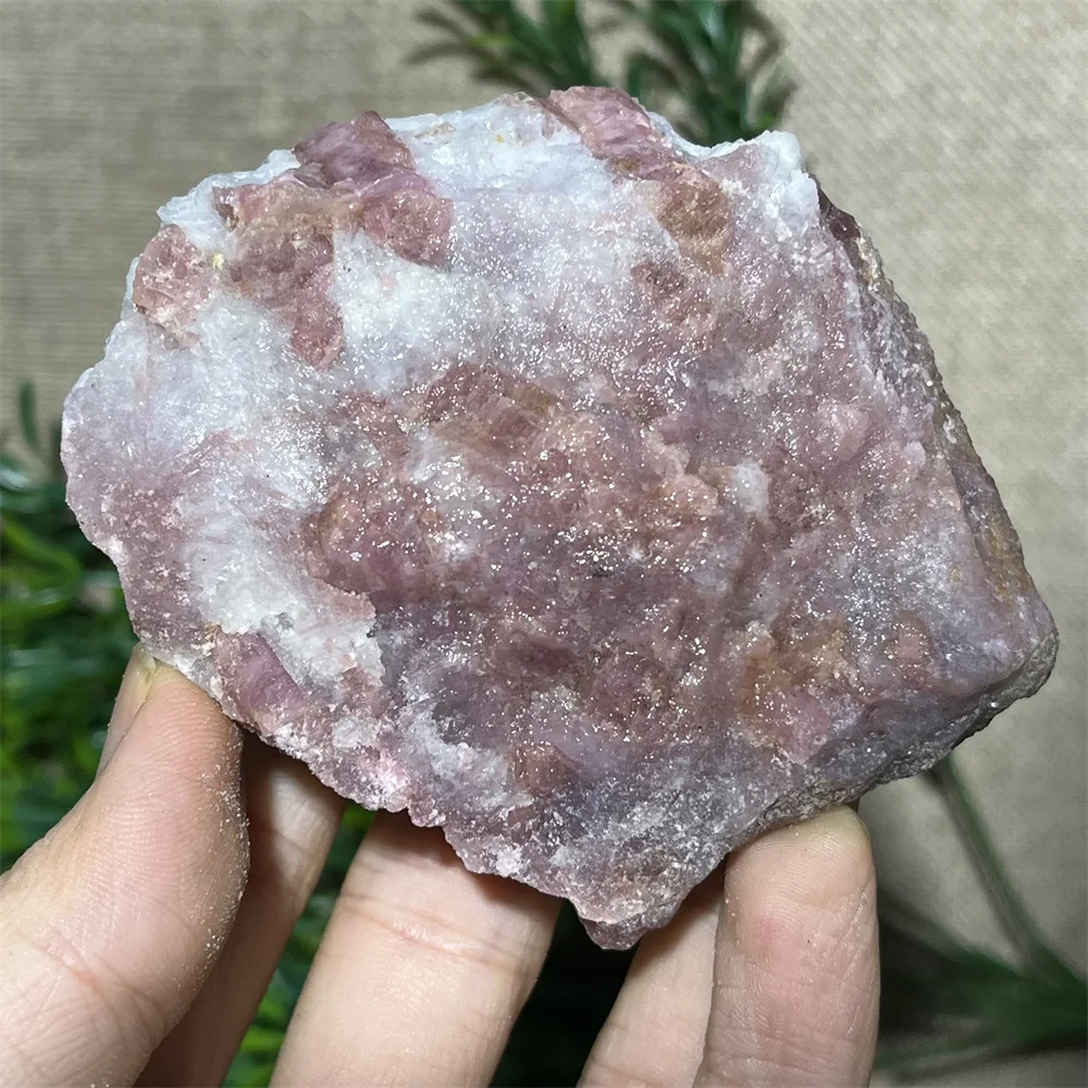 Crystal Natural Pink Tourmaline Speciemn Raw Stone Quartz HealingMinerals Reiki Wicca Geode Garden Room Decoration