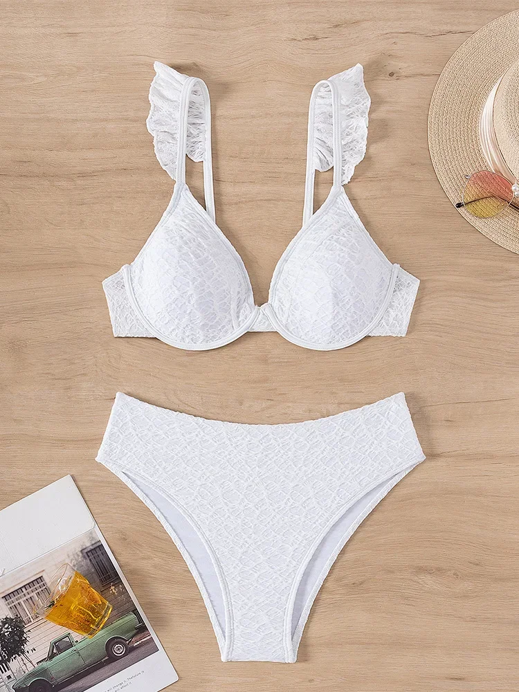 

UETEEY Fashion Sexy Solid Backless Bikini 2 Piece Set Women Split Swimsuit Beach Bikinis 2025 New Summer Swimwear Bikinis Set