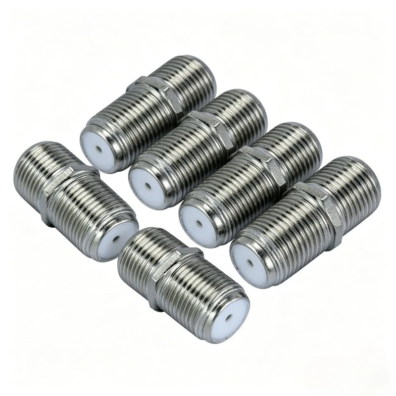 F Type Female to Female Adapter F Barrel Coupler RF Coaxial Connector for RG6 Coax Cable 75 Ohm Gold Plated