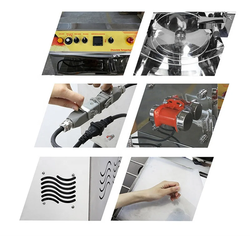 プロフェッショナルチョコレート溶解機 25L 電気式 220V 110V チョコレートメルター 振動テーブル付き ケータリング機器