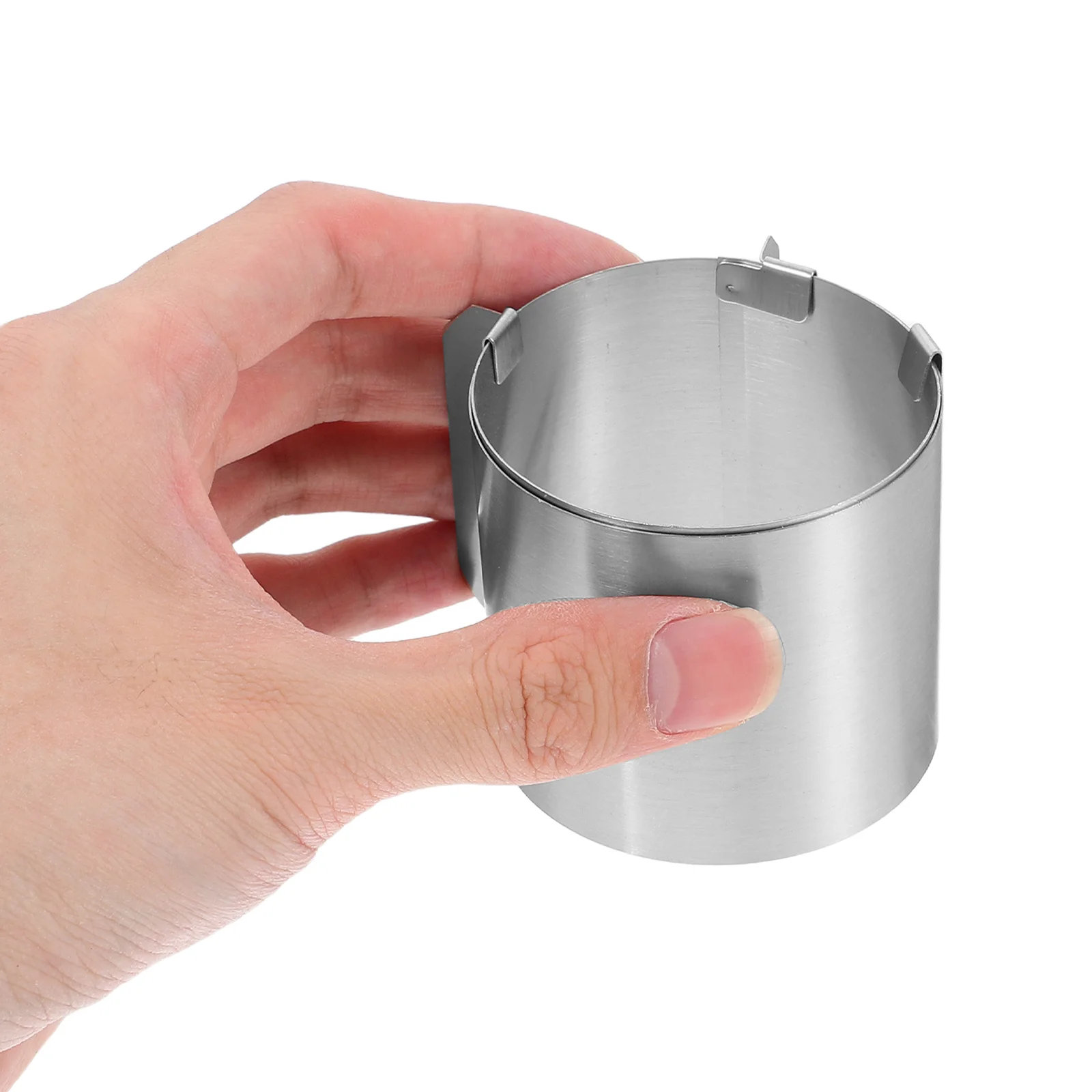 

2Pcs Stainless Steel Round Mousse Ring Adjustable 6-10cm Diameter Cake Mold Baking Tool Non-Stick Smooth Surface