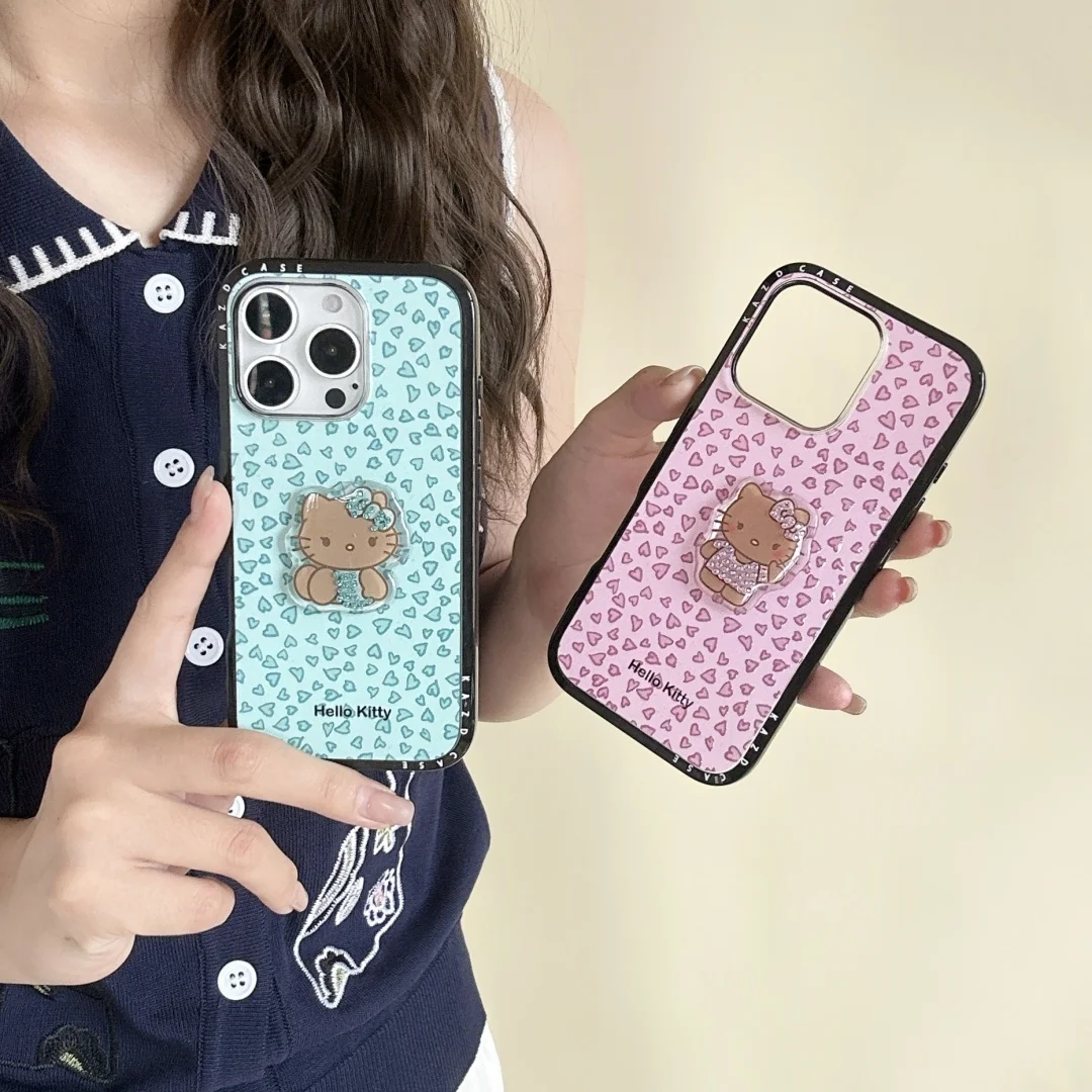 

Leopard love heart pattern with same kitten accessory Phone Case for iPhone 16 15 14 Plus Pro Max 13 Mini 12 Pro Max Cover﻿﻿