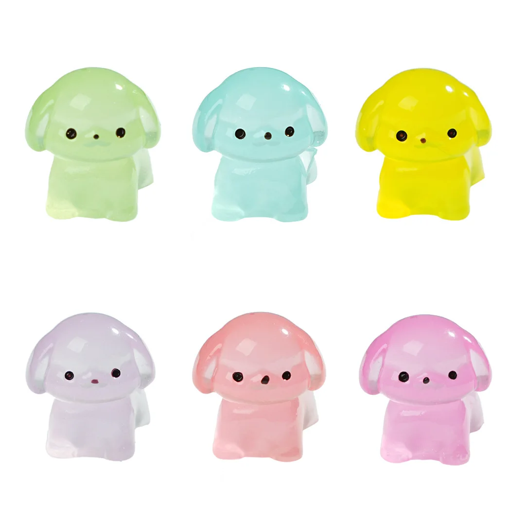 10-50 قطعة مضيئة صغيرة لطيف الكلب الجنية حديقة الديكور مصغرة متوهجة الكلاب ديكور المنزل المشهد الصغير اكسسوارات الحلي #6